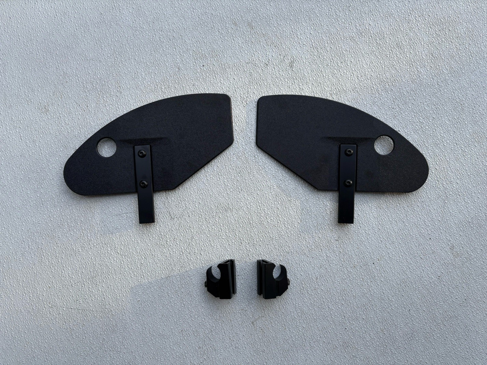 Quickie Wheelchair   side guards with mounting brackets. Pair.