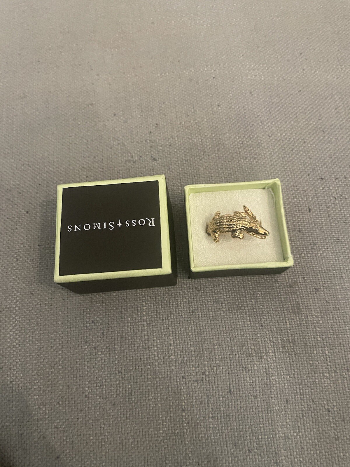 NEW Ross-Simons Italian 14kt Yellow Gold OVER STERLING Alligator By Pass Ring