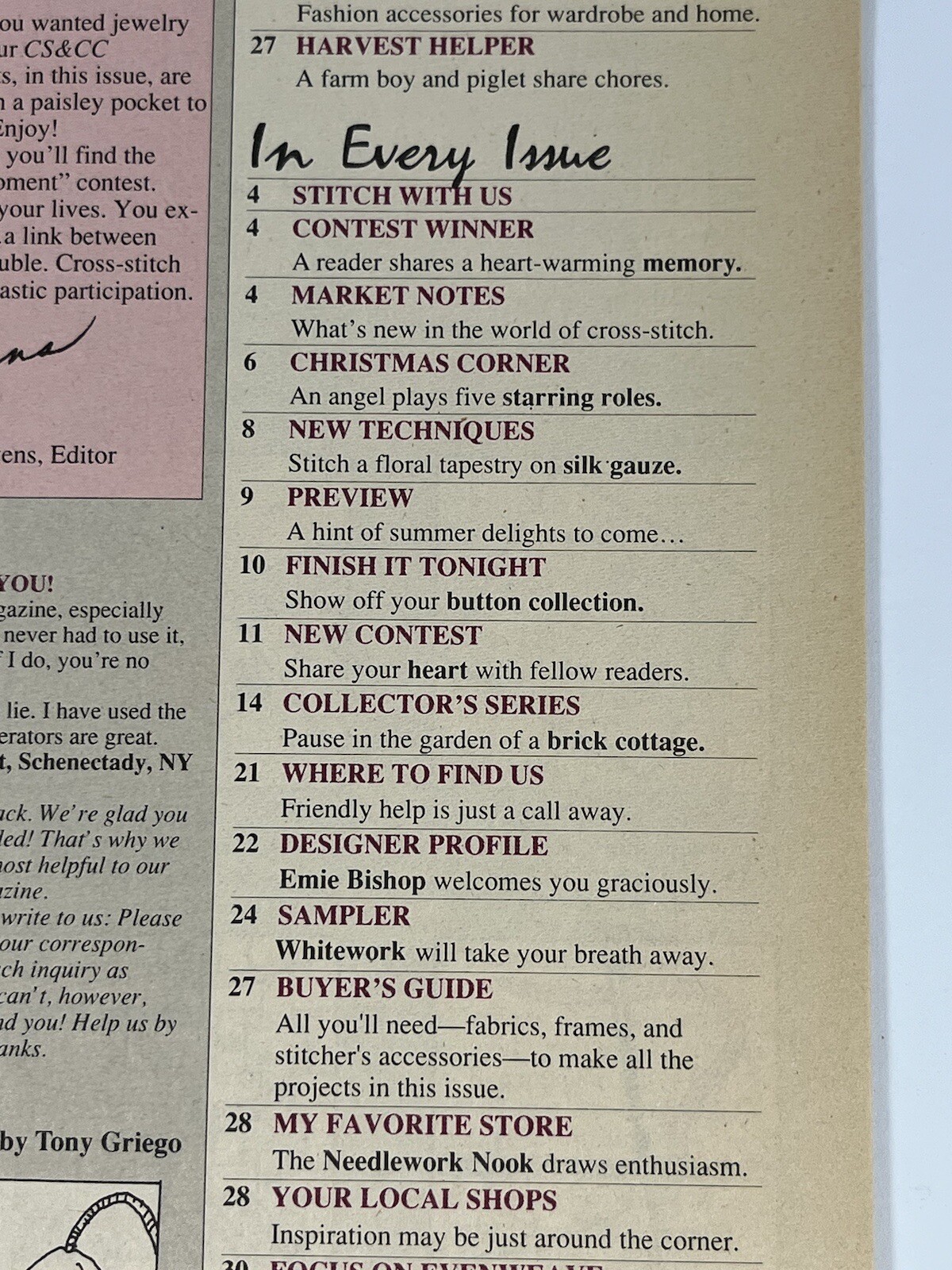 Better Homes and Gardens Cross Stitch Magazine Patterns Craft Needlework Jun 90