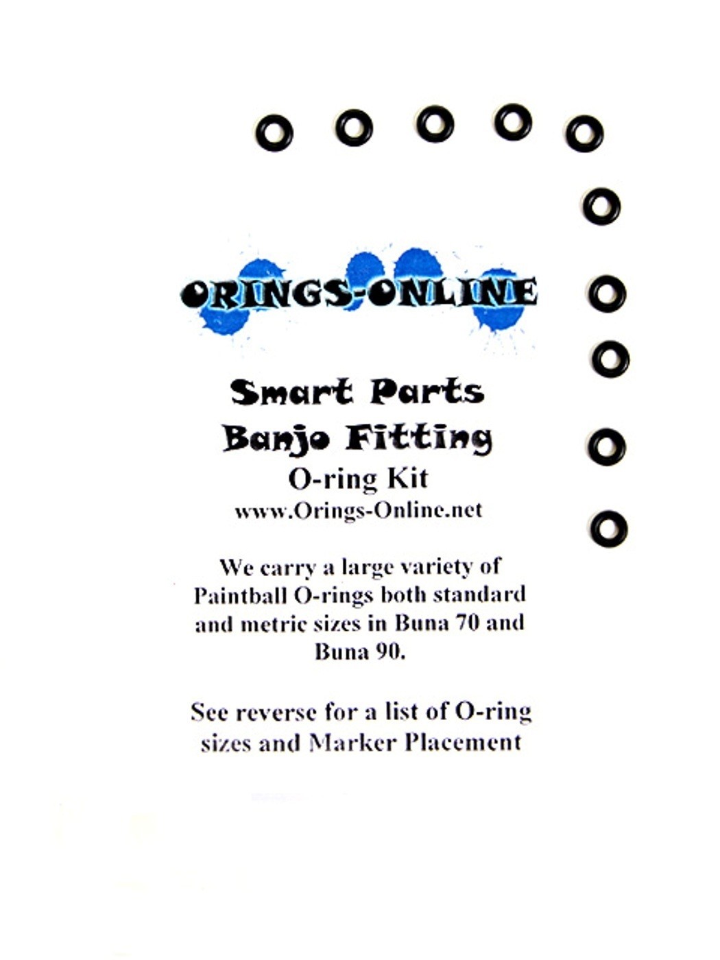 Smart Parts Banjo Fittings Paintball O-ring Oring Kit 25 pack