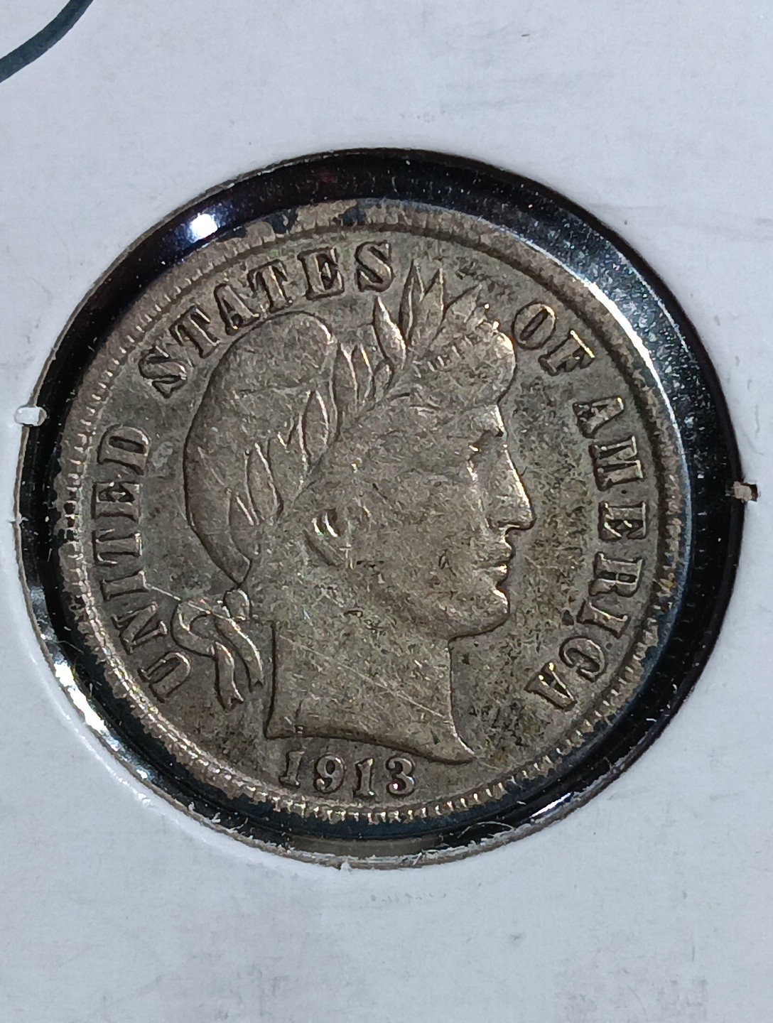1913 Barber Dime. 90% Silver.  Item F5Y8