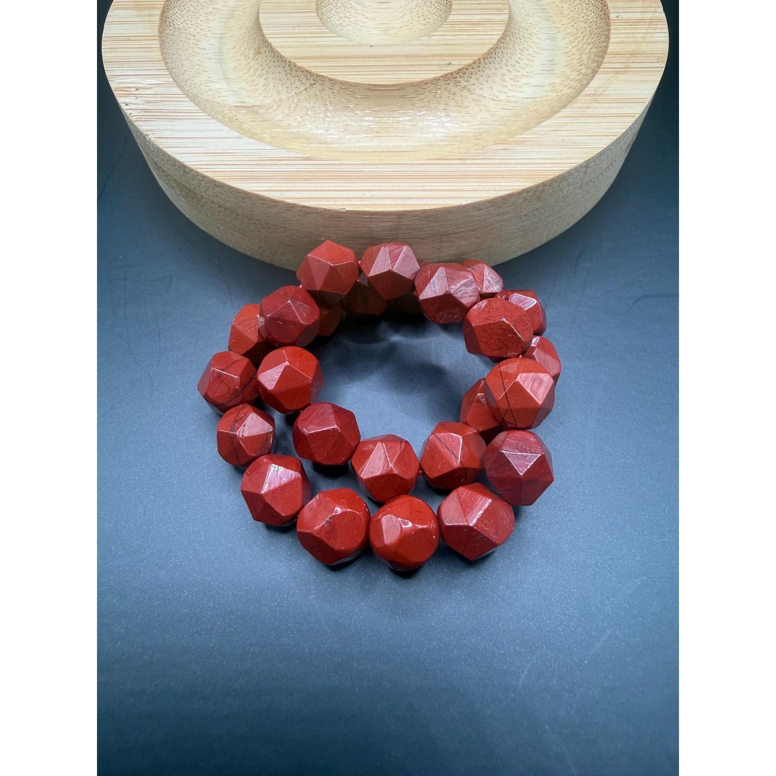 Red Jasper Faceted 8mm Bracelet