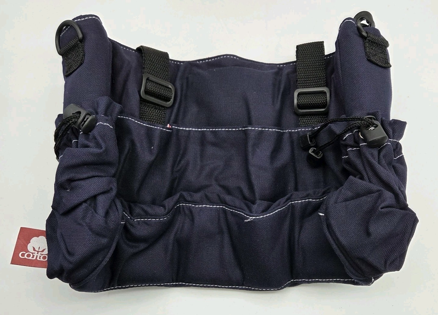 Walker Tote Bag w Cup Holder Key Ring Pockets Folding Storage Basket Zip Close