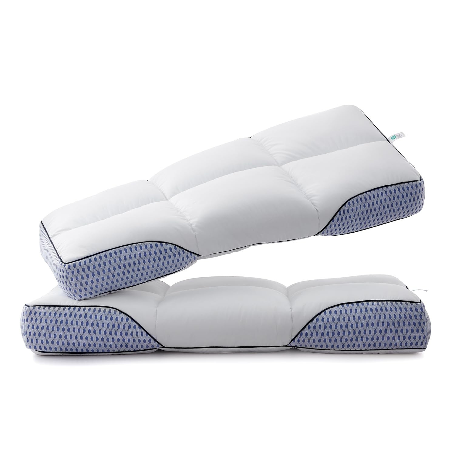 Glaciman Firm Shredded Memory Foam Bed Pillows, Ergonomic Neck And Shoulder