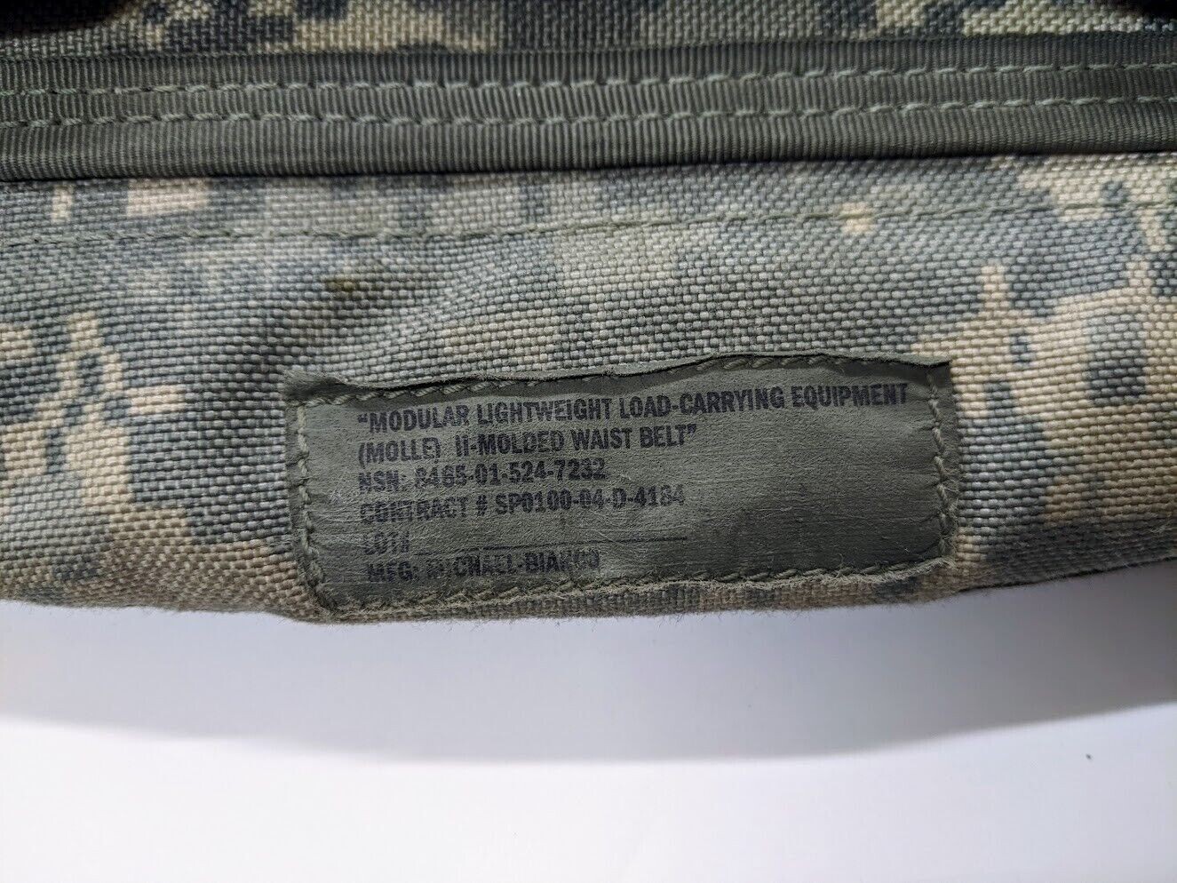 USGI ACU WAIST BELT for Large Rucksack MOLLE Molded Hip Belt VGC