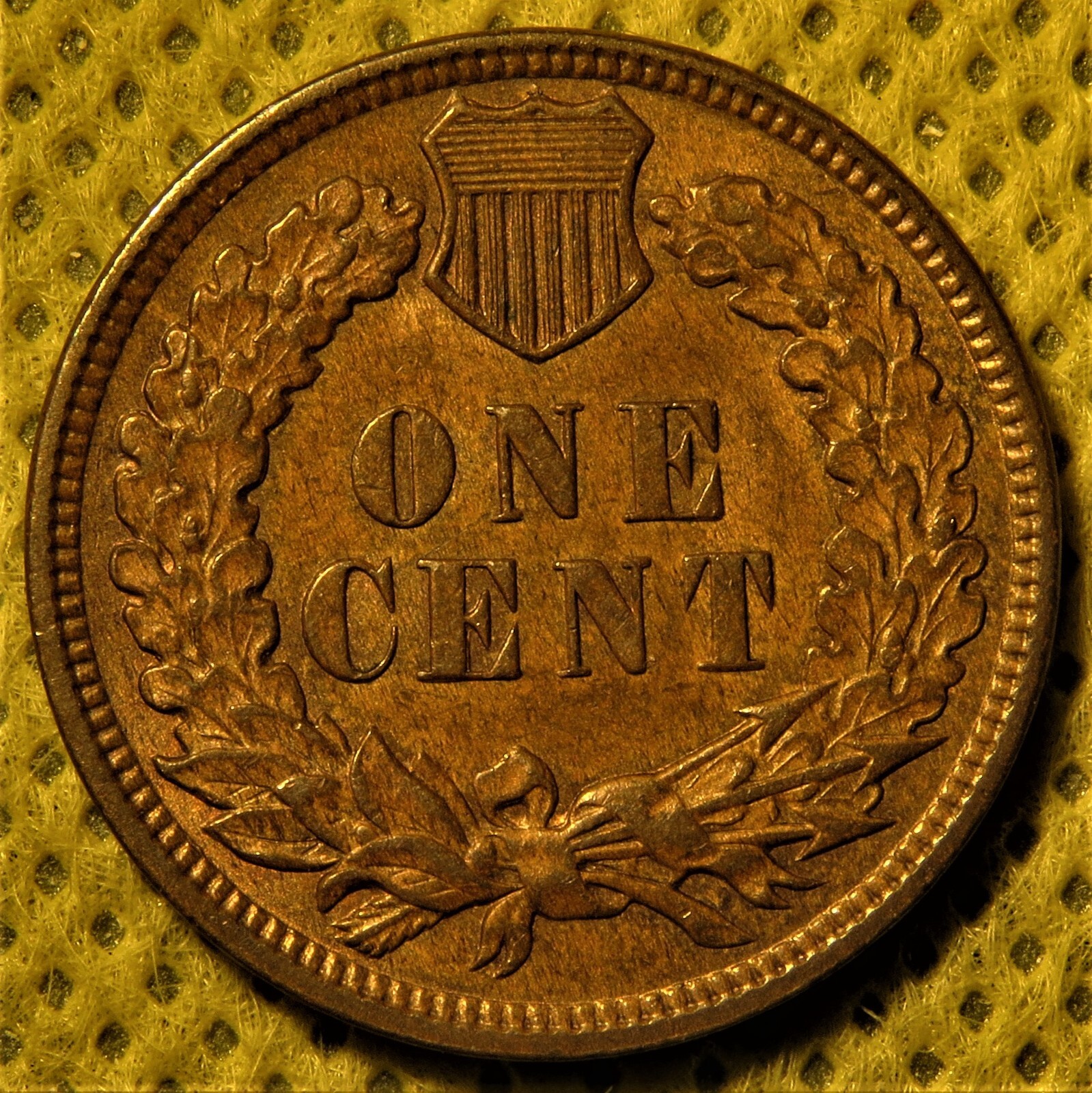 Almost Uncirculated 1909 Indian Head Cent doubled die large L over small L