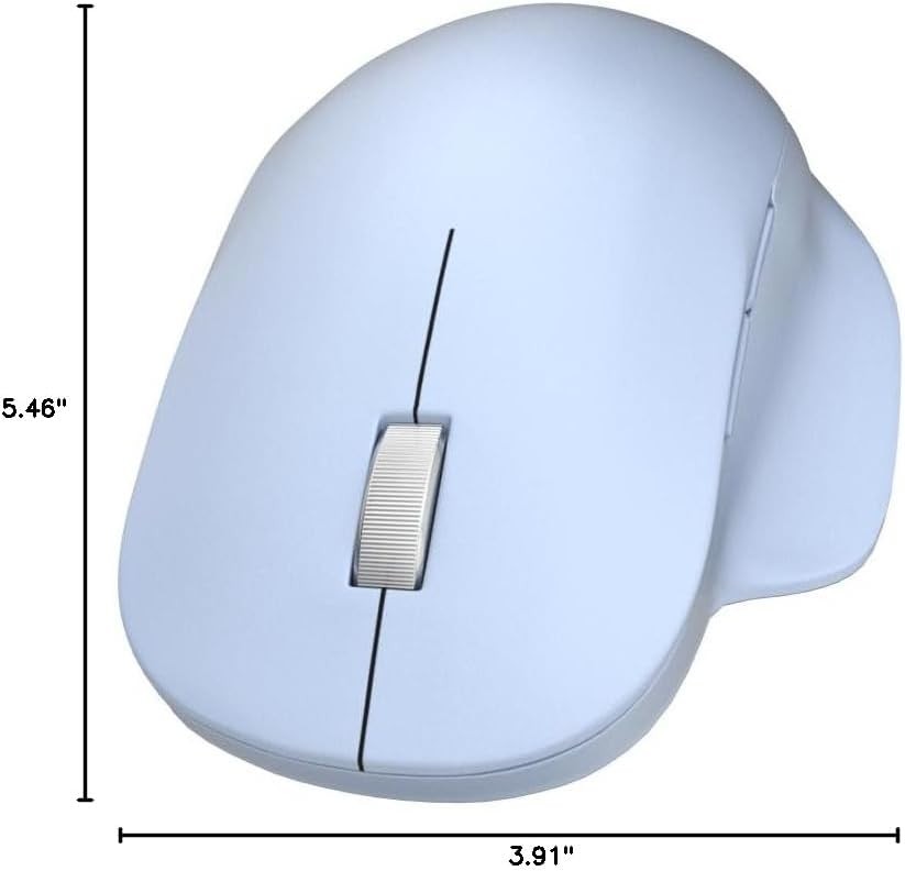 Microsoft Bluetooth Ergonomic Mouse Pastel Blue Wireless 6-Button Right-Handed
