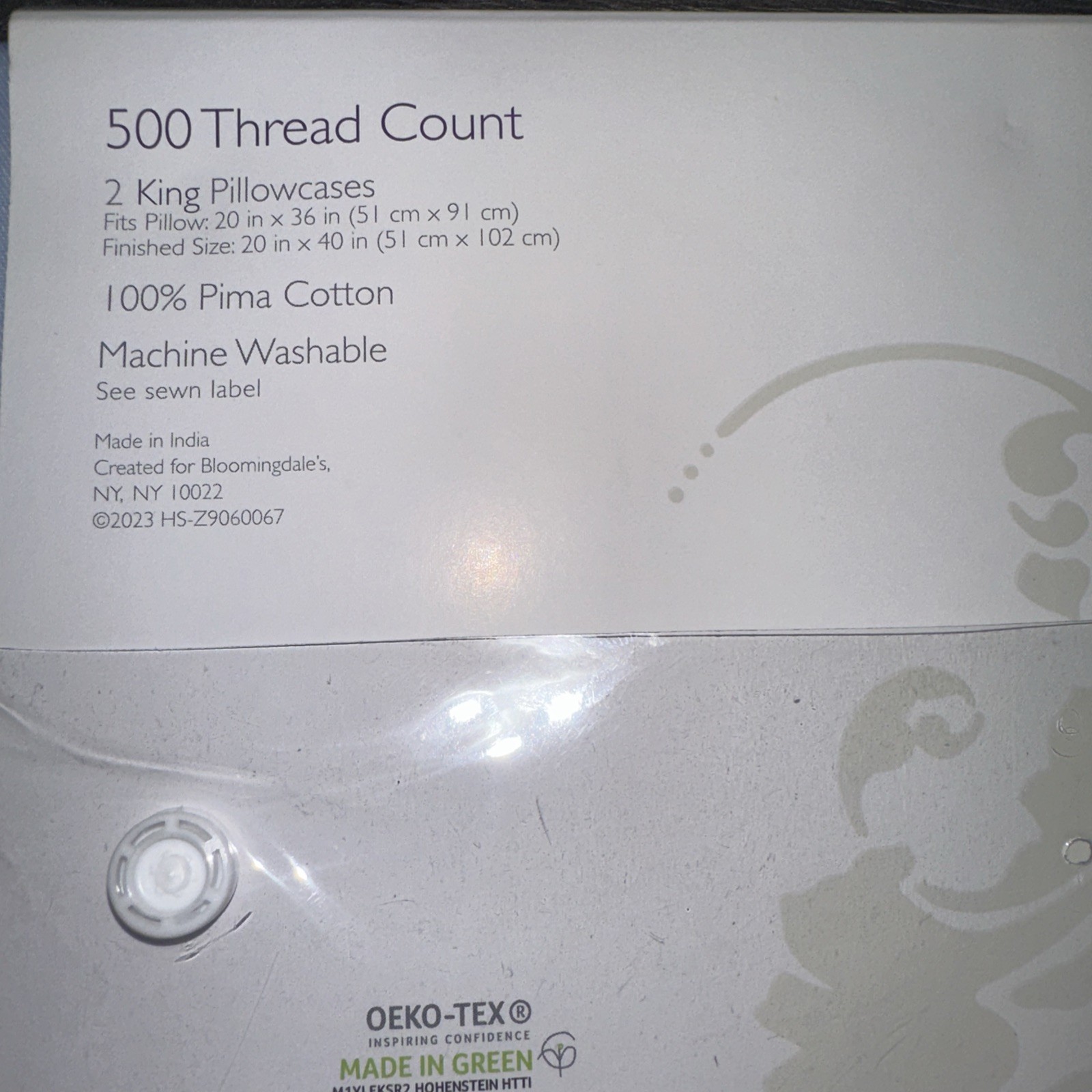 Sky 500 Thread Count 2 King Pillowcase