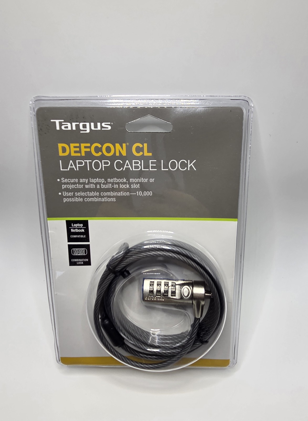 Targus Defcon CL Laptop Combination Cable Lock PA410U NEW In Box !!!