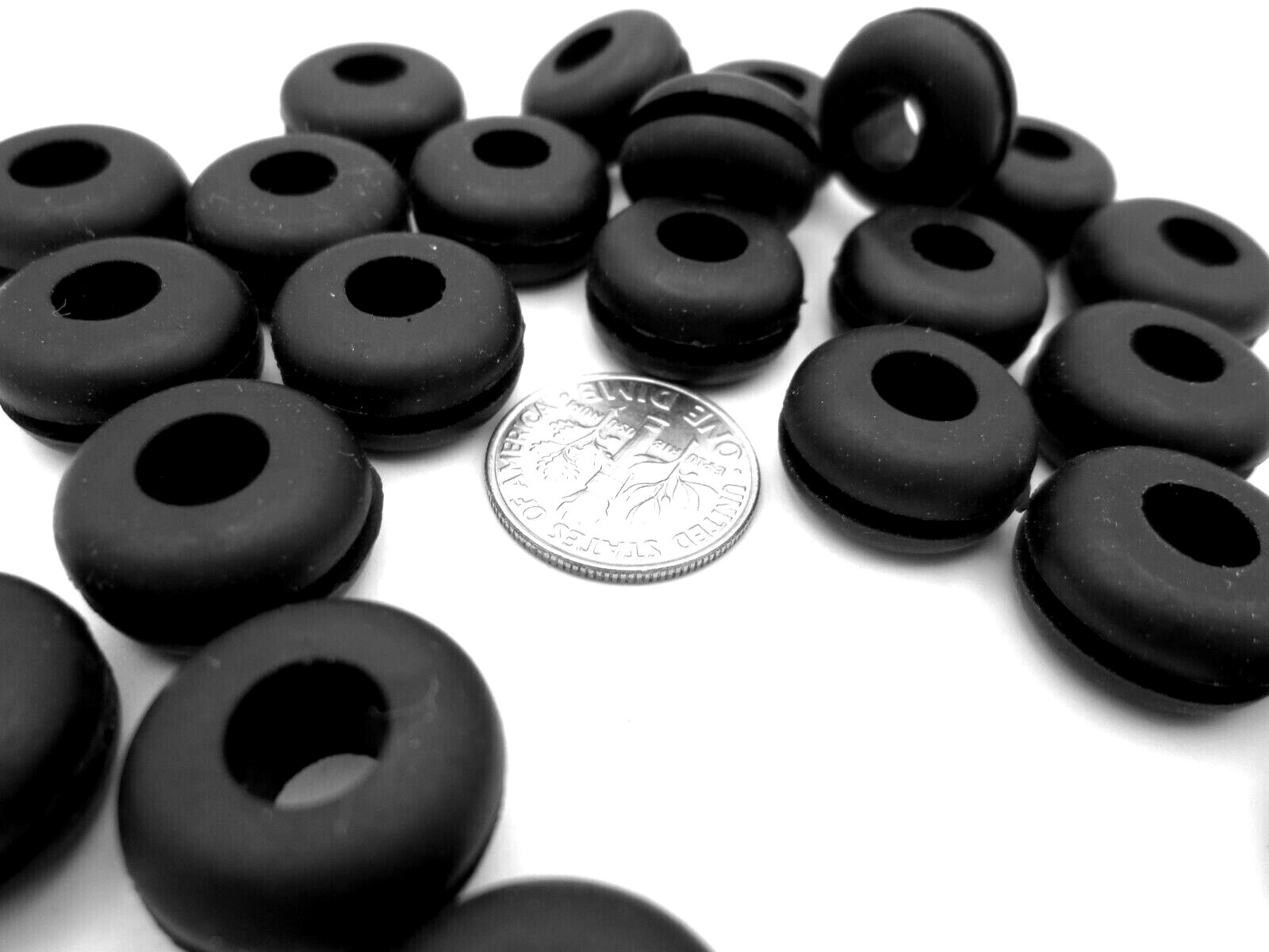 3/8" Hole Fit Rubber Grommet Fits 1/16" Thick Panel, Has 1/4" ID, Free Shipping!