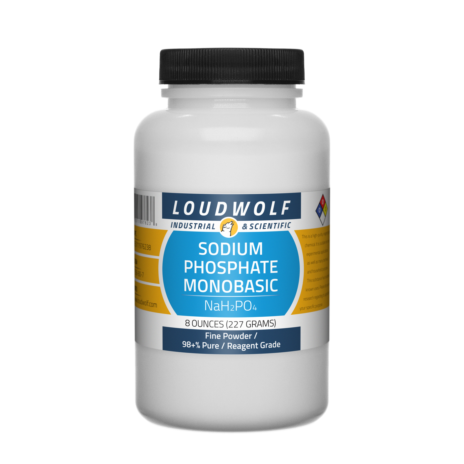 Sodium Phosphate Monobasic, 8oz, Reagent Grade, Sturdy Bottle, SHIPS SAME DAY