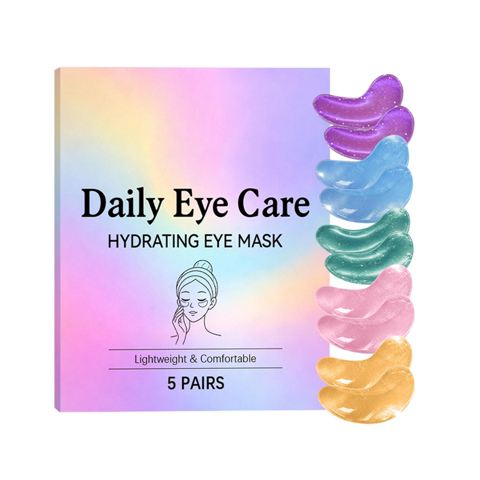Eye Patches 5 Pairs Nourishing Relief Firming Men Under Eye Brightener Gel
