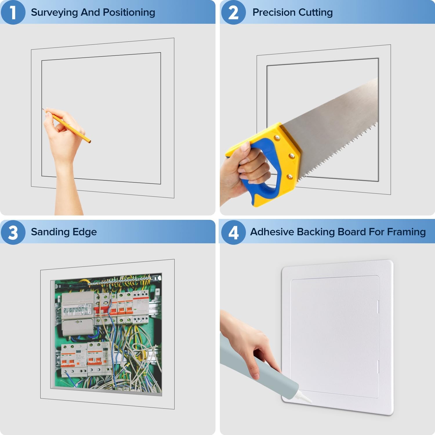Access Plumbing Panel for Drywall Ceiling, 8x8 in Plastic Access Door, Wall H...
