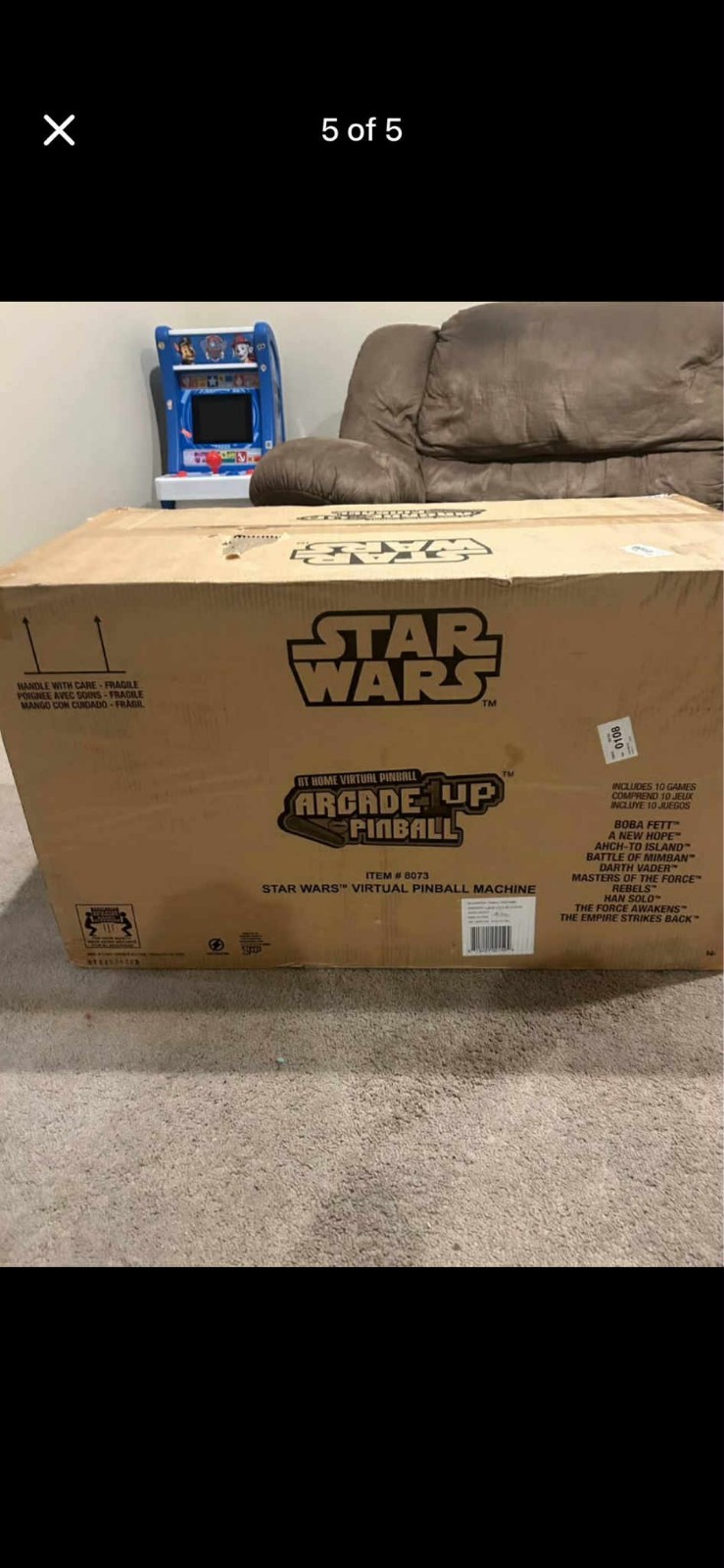 arcade1up star wars virtual pinball machine 10 games