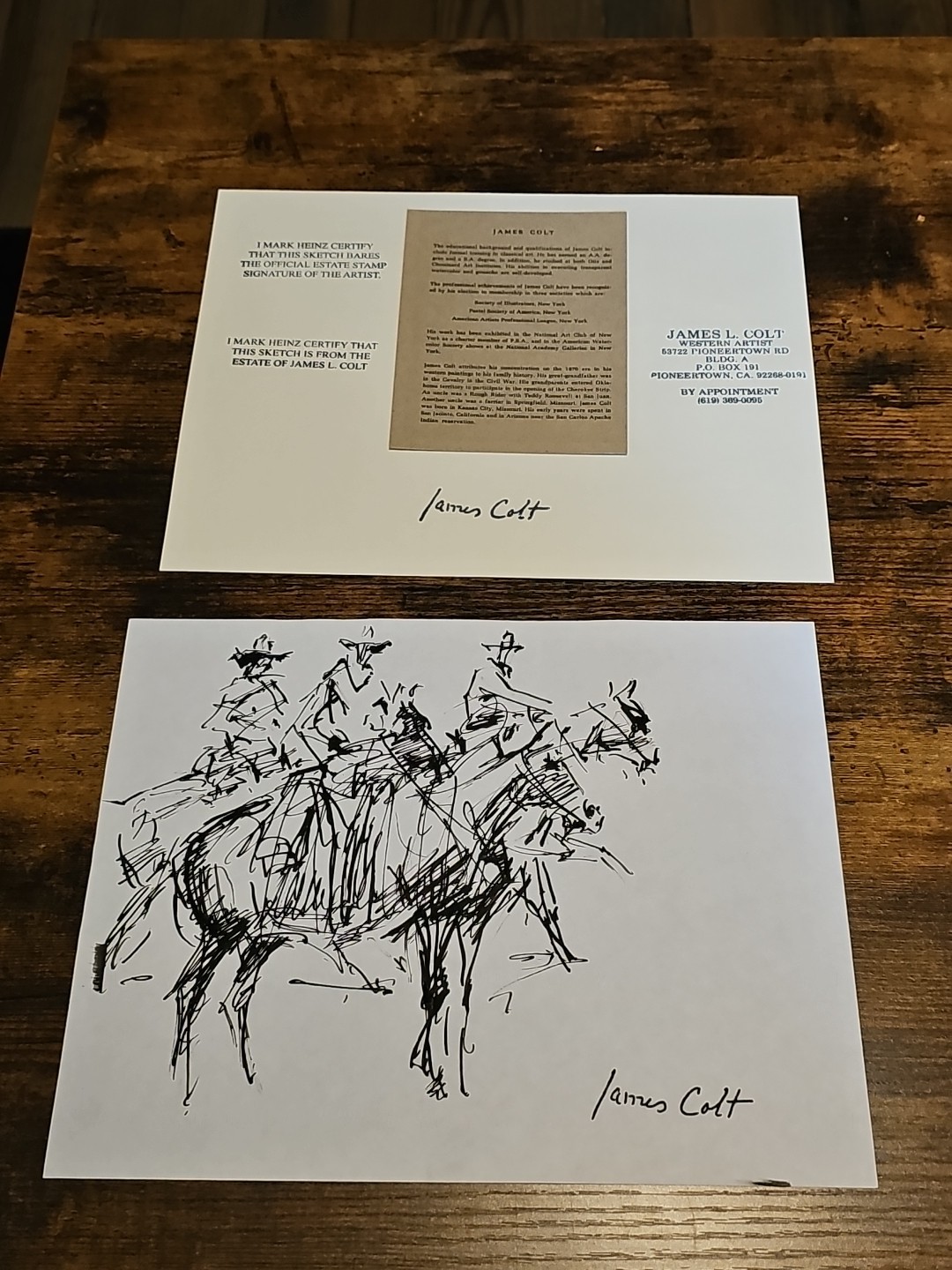 James Colt Western Cowboys Sketching  (227)