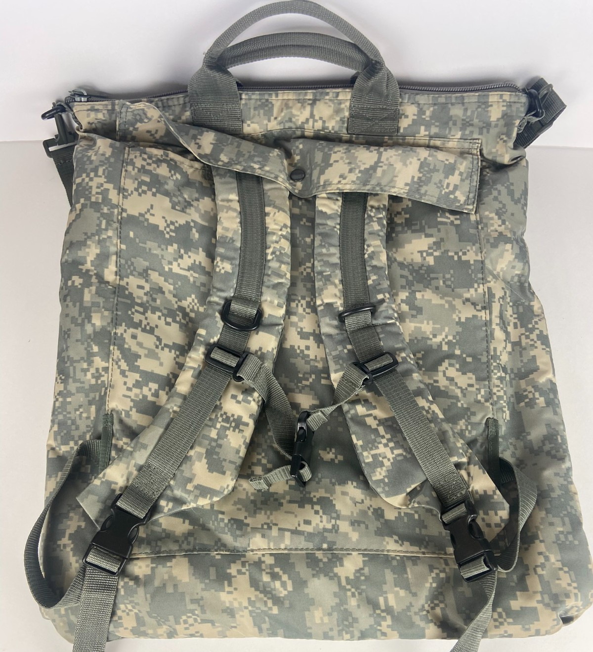 Military Surplus Aviator Flight Helmet Bag Backpack Padded Interior Pockets Camo