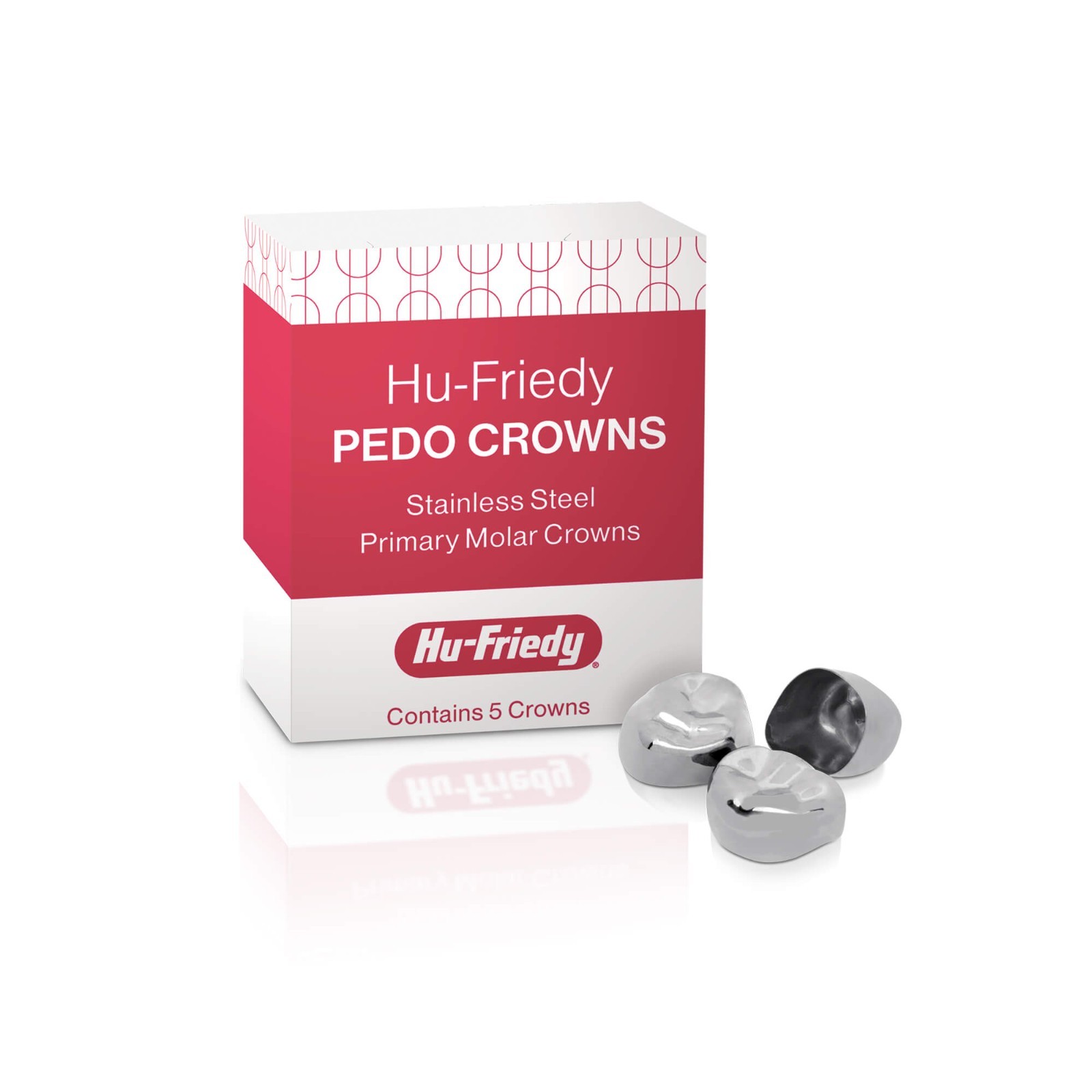 *5-Pieces* HuFriedyGroup Pedo Crowns Lower Right Primary 1st #4 Refill SSC-LRD4