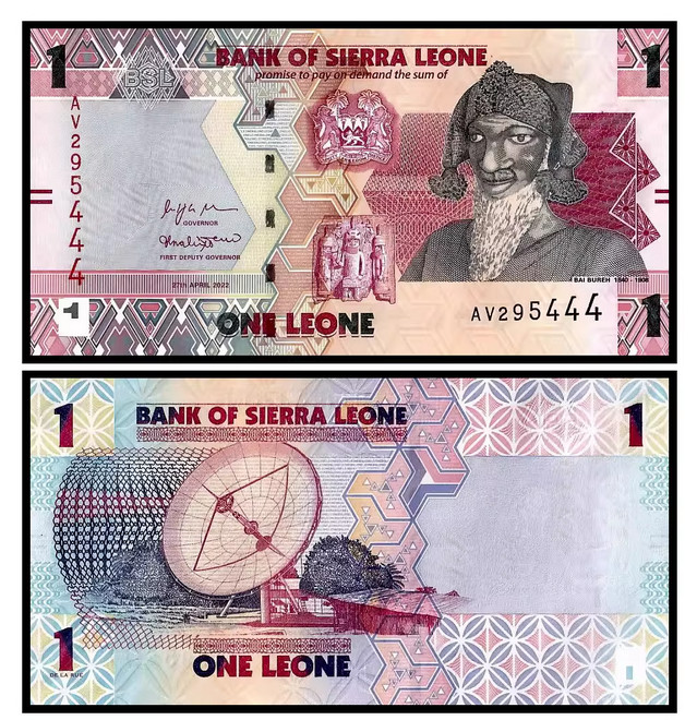 Sierra Leone 1 leone 2022 P 34 New UNC Banknote