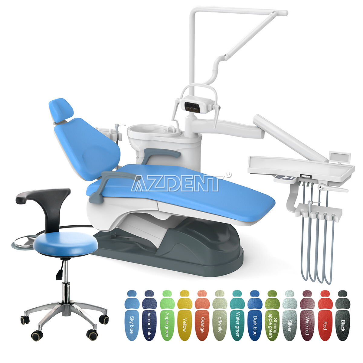 Dental Unit Chair Computer Controlled DC Motor/High&Low Speed Handpiece 2/4Hole