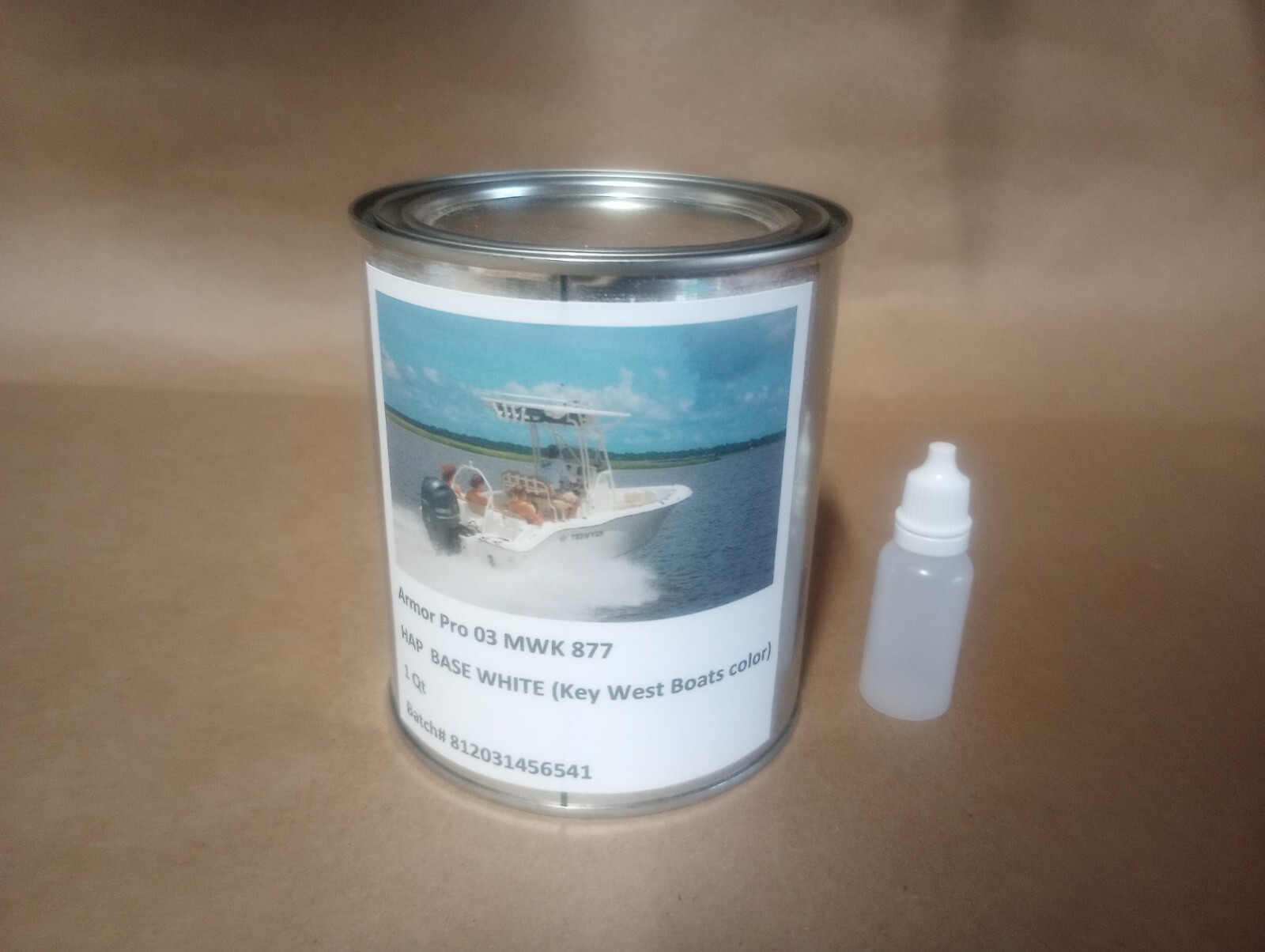 White gelcoat (Key West Boat Color) repair kit without wax with Hardner 1QT
