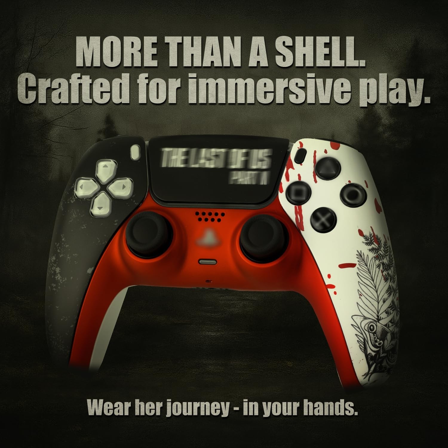 Replacement Front Shell Kit for PS5 Controller, Custom TLOU2 Multi-color