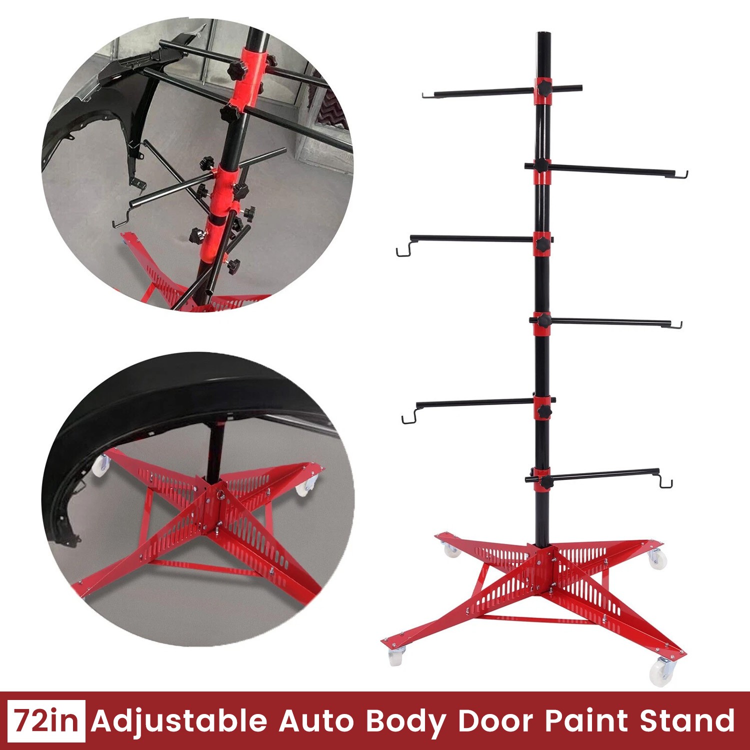 Auto Body Door Hang Hood Fender Panel Holder Tree Paint Stand Bumpers Car Parts