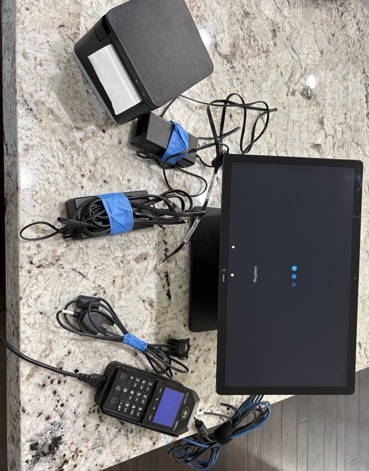 Elo Android Touchscreen POS Terminal w/ Talech, Star Printer, Card Reader.