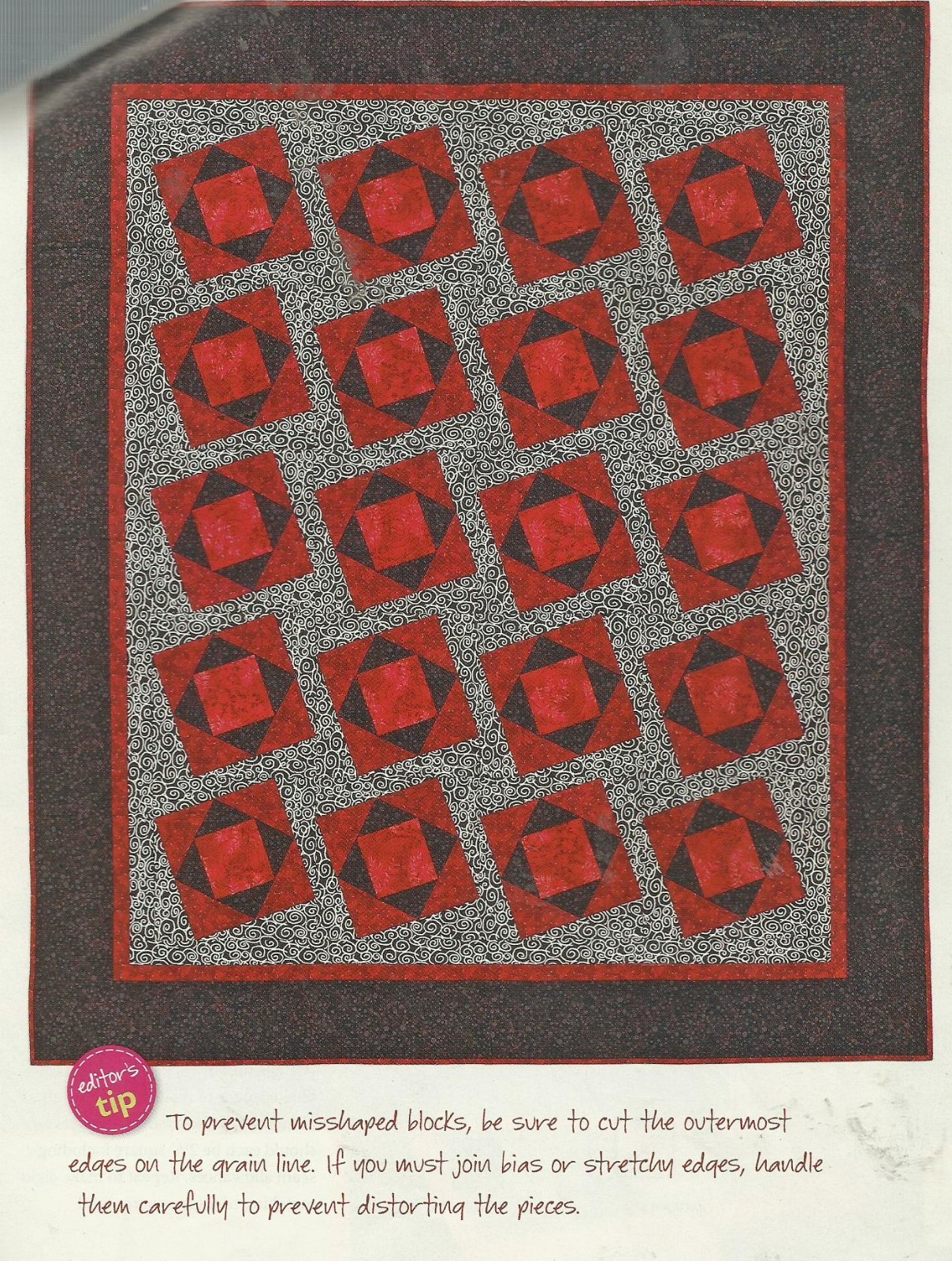 B0140 RED ALERT QUILT PATTERN/INSTRUCTIONS