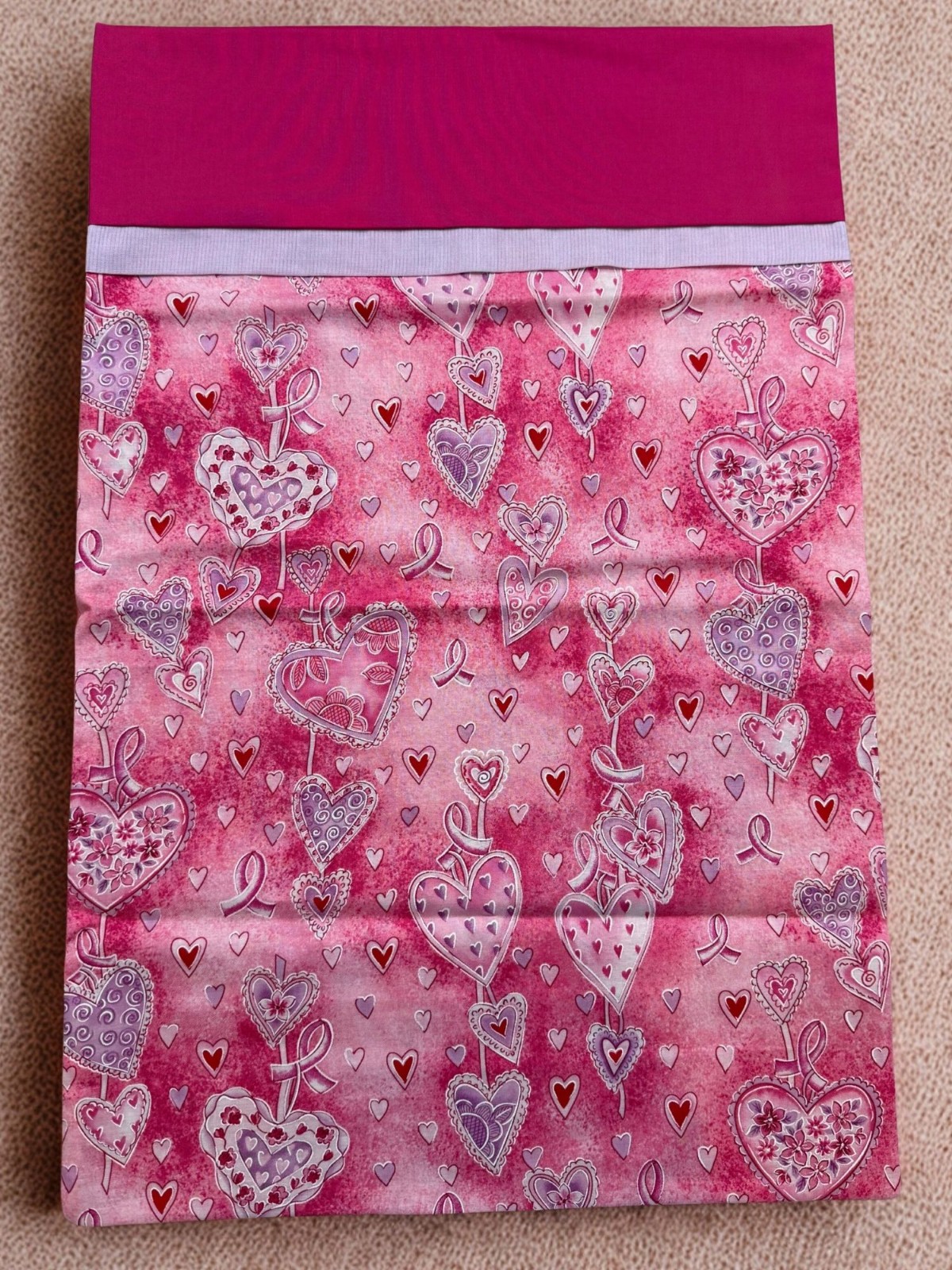 Youth Handmade Love & Ribbons PILLOWCASE