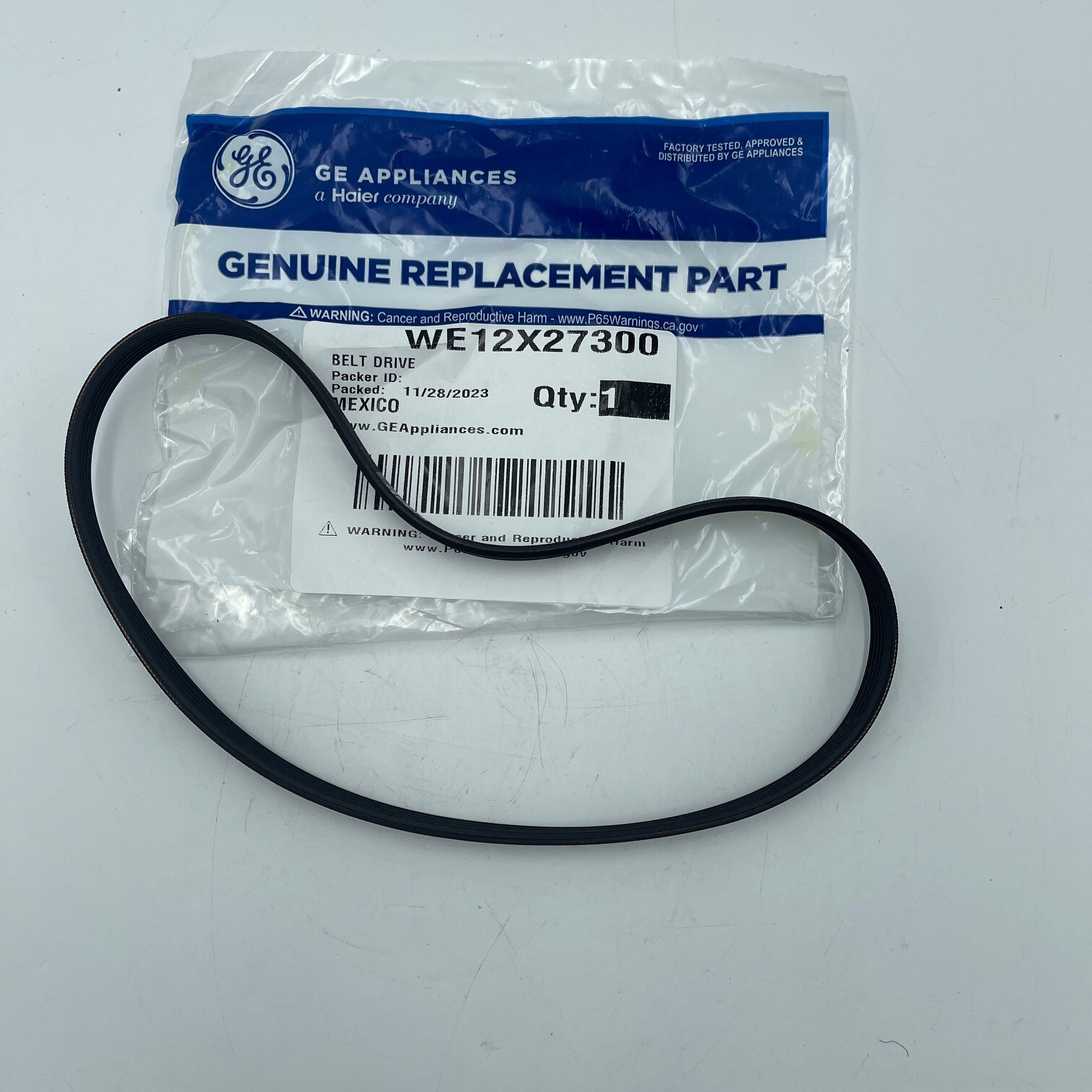 NEW GENUINE OEM GE Washer Drive Belt WE12X27300 AP6328196 PS12342956