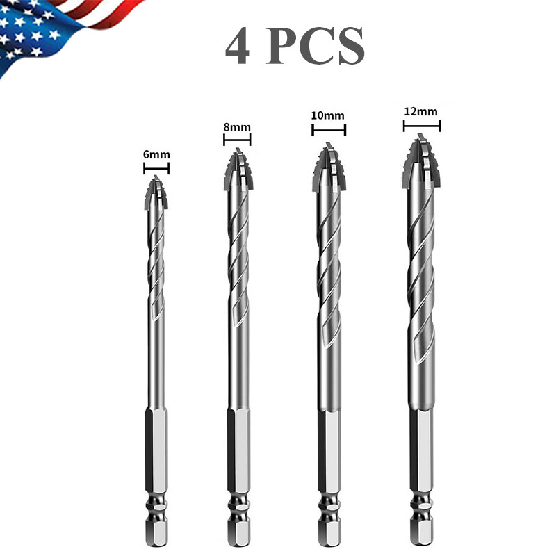 Eccentric Drill Bit Set Four-Flute Sawtooth Eccentric Drill Bit High Hardness US