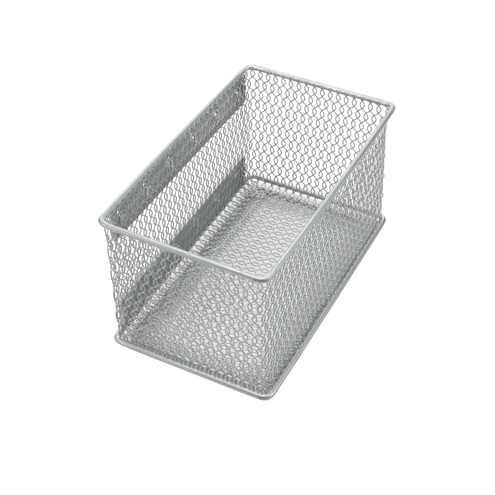 Ybm Home Wire Mesh Storage Basket Silver 7.75 in. L x 4.3 in. W x 4.3 in. H