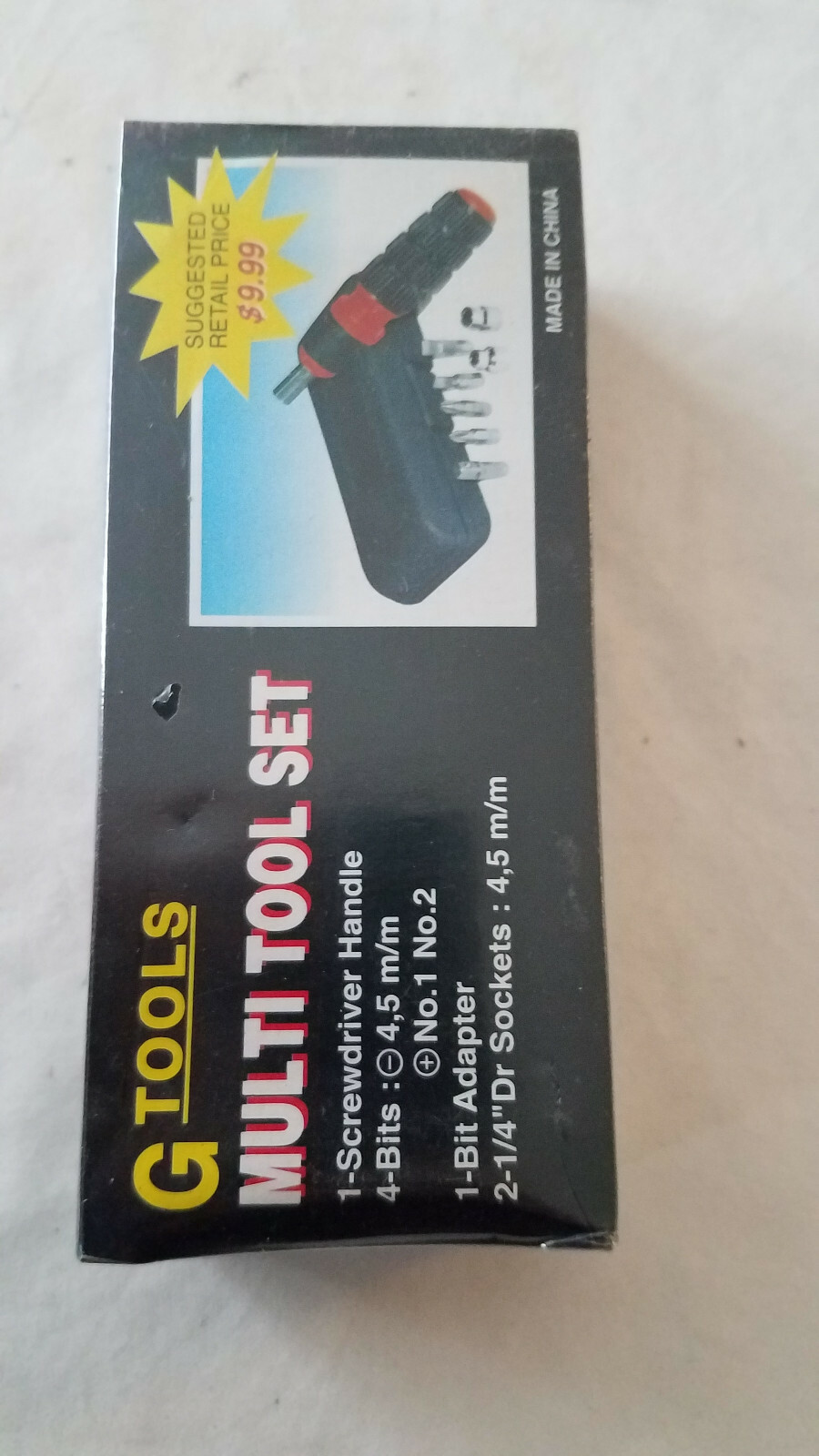 G TOOLS Multi tool set SCREWDRIVER HANDLE, 4 BITS, BIT ADAPTER, 2 SOCKETS