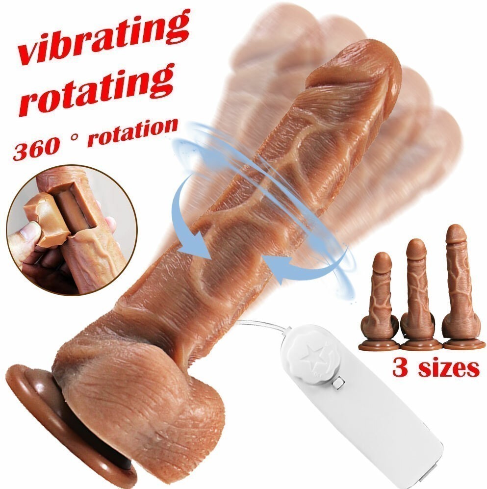 Realistic-Multispeed-Vibrator-Sex-Rotating-Penis-Dildo-Suction-Cup- for-Women