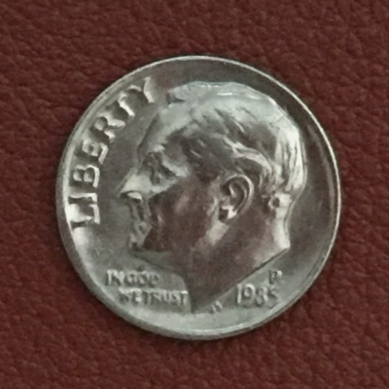 1985 P  Roosevelt Dime - Actual coin - Free shipping.