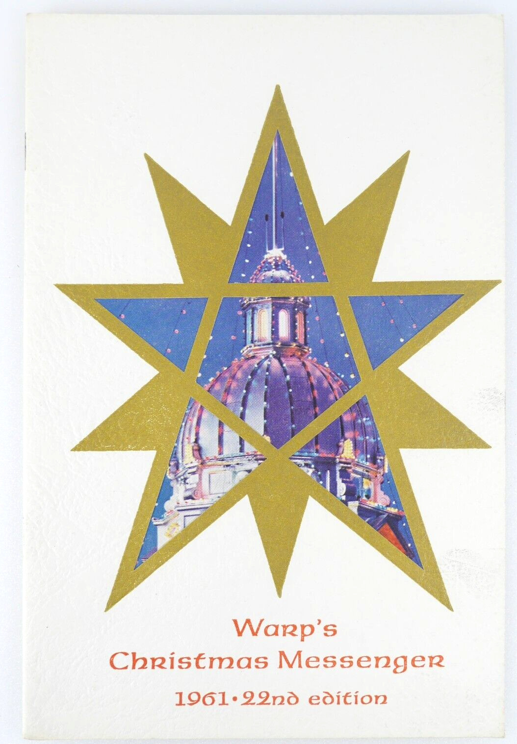 1961 Warp's Christmas Messenger 22nd Minden Nebraska Christian Church Booklet