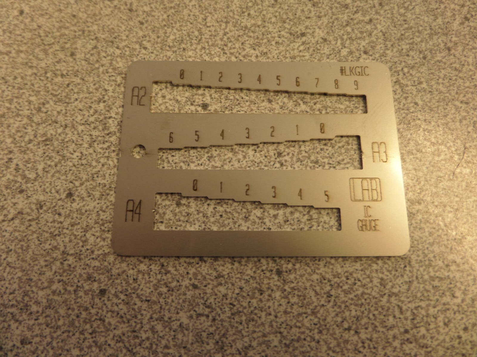 LAB LKGIC IC CORE KEY GAUGE/DECODER LOCK REKEYING TOOL
