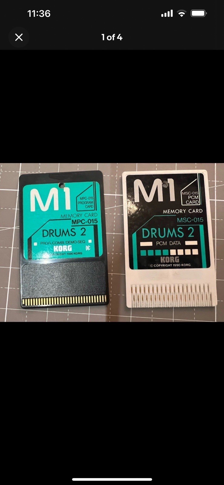 Korg PCM Data Memory Program Card MSC-02 MPC-02/ MSC-015 And MPC-015 Drums 2 LOT