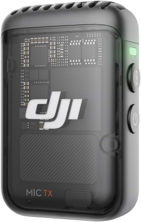 DJI Mic Transmitter (Shadow Black) Wireless Microphone with Intelligent Noise