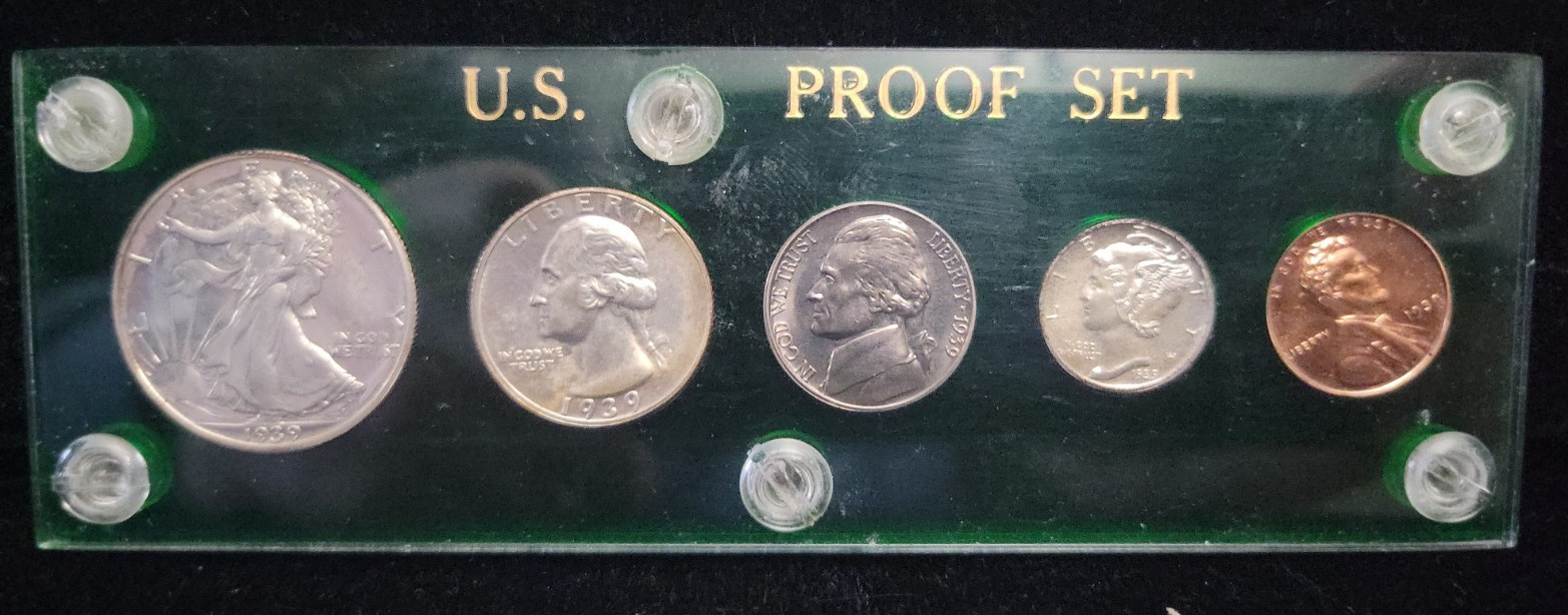 1939 US Mint Silver Proof Set in Capital Holder | Beautiful Set | See Pics