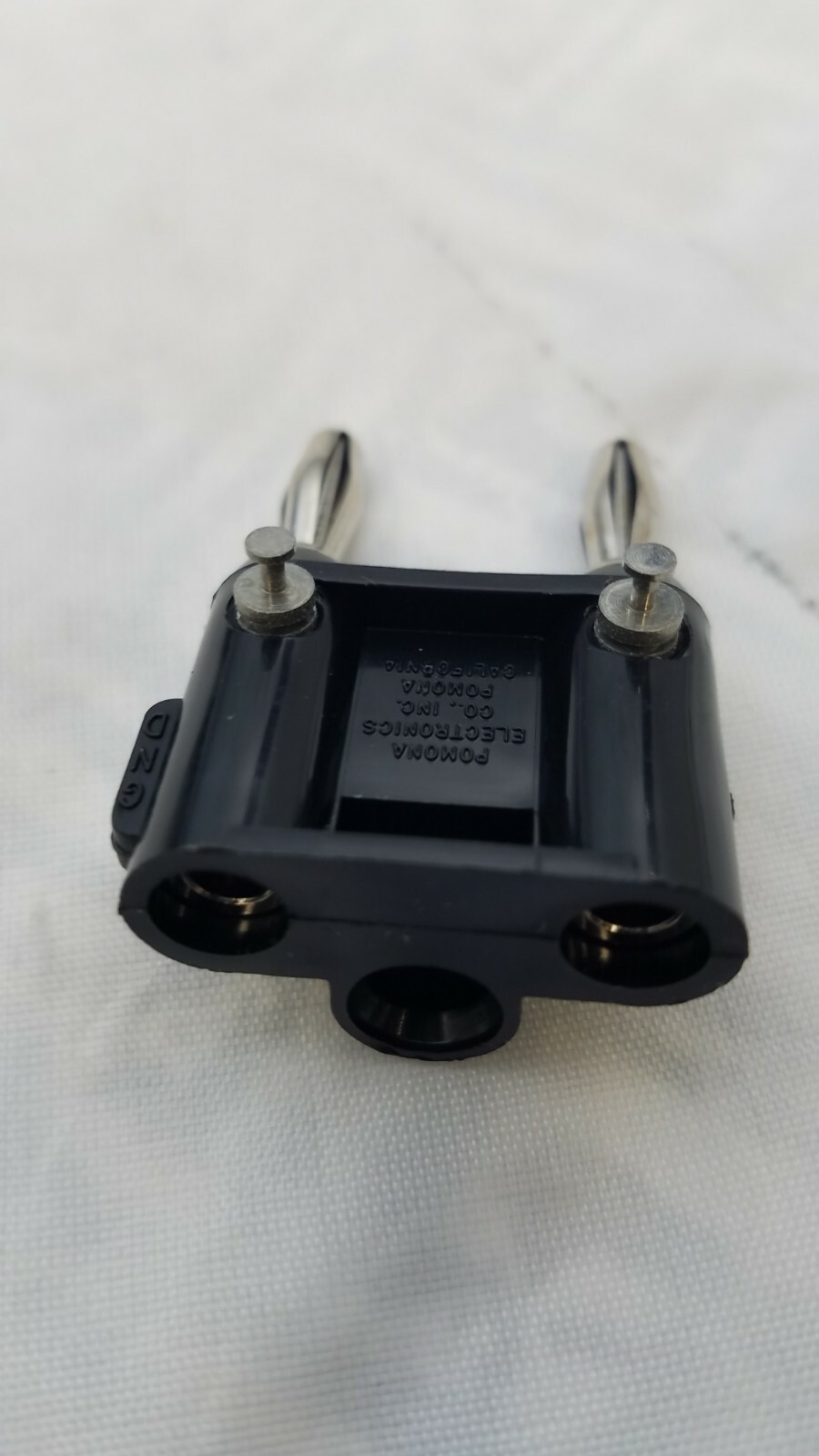 2 (LOT) MDP-ST Double Banana Plug Stack Turret, Black