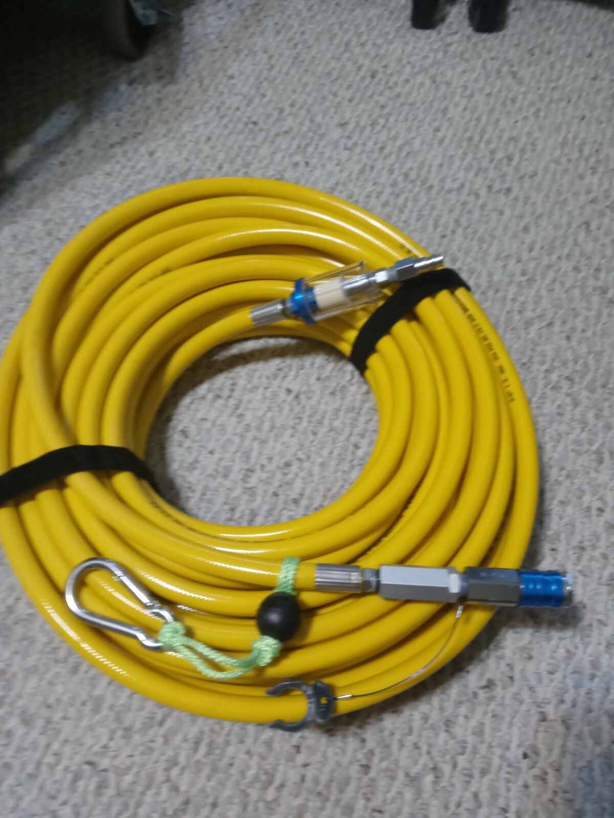 Hookah diving 75' 3/8 id certified stamped air breathing dive hose dual filtered