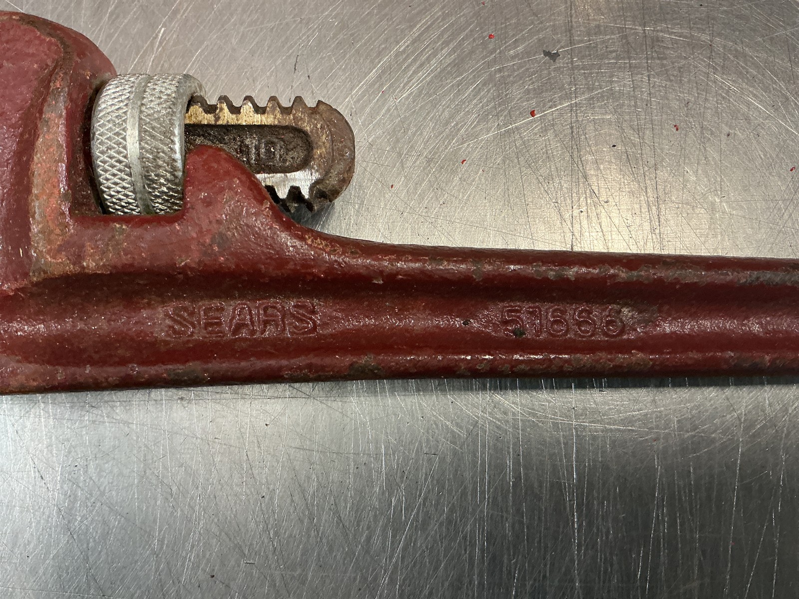Sears Heavy Duty Pipe Wrench 51666 10”