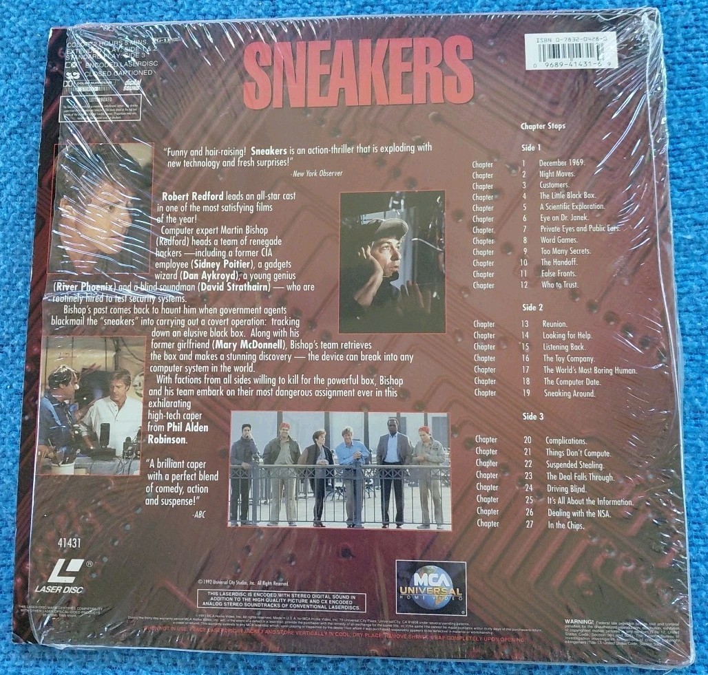 Sneakers (Laserdisc CLV/CAV, 1993)