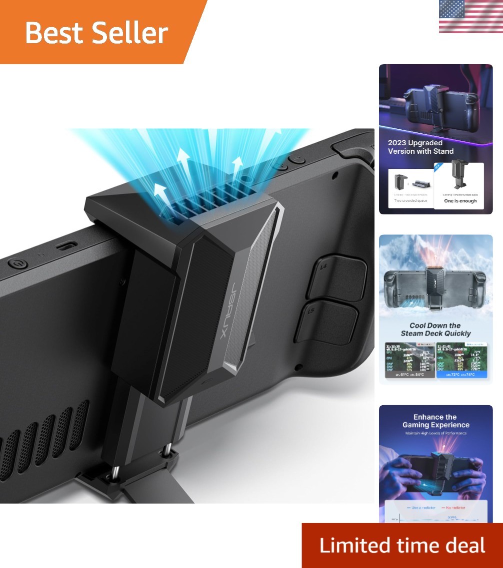 Innovative USB Cooling Fan for Steam Deck OLED with Stand & Adjustable Speeds
