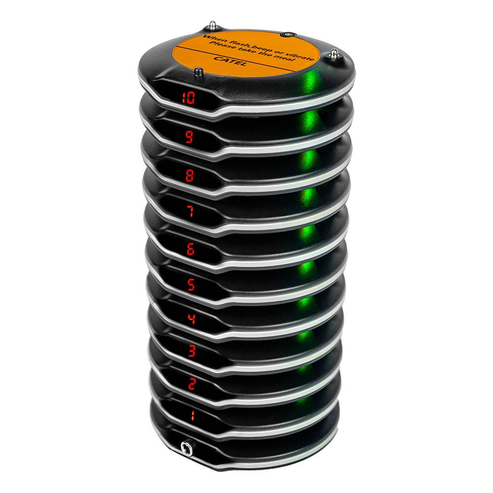 Waterproof Coaster Pager Wireless Calling System Portable Queue Alert Cafe Bar