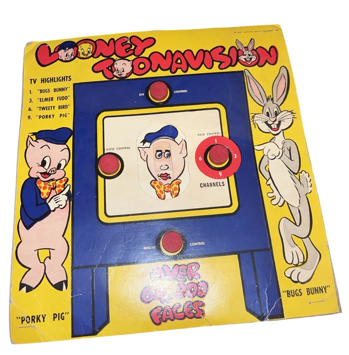 Looney Toonavision Merrie Melodies 1957 Parker Brothers Over 64,000 Faces READ