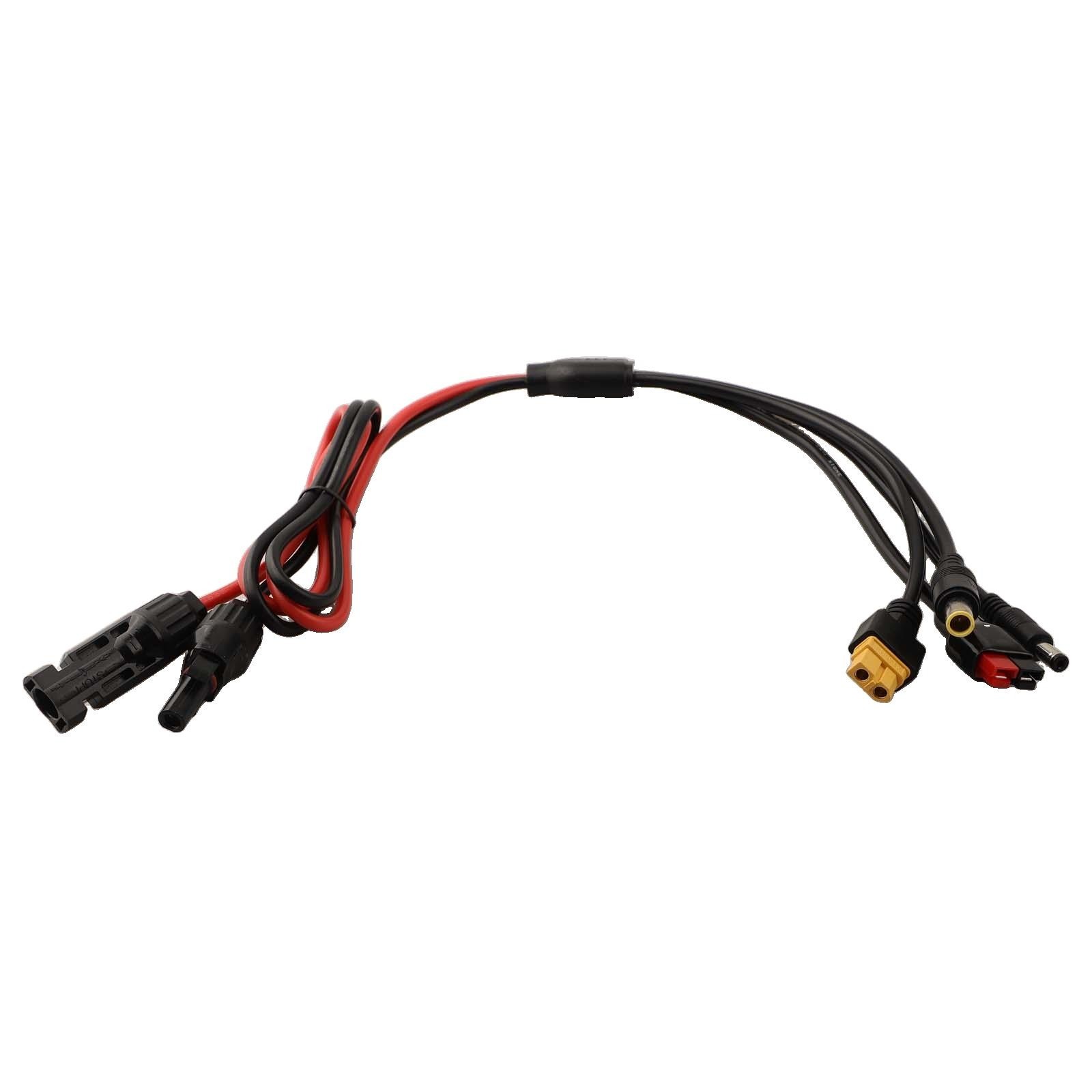 Solar Charging Cable Adapters 4 in 1 for XT60 DC5521 DC7909 Power Stations
