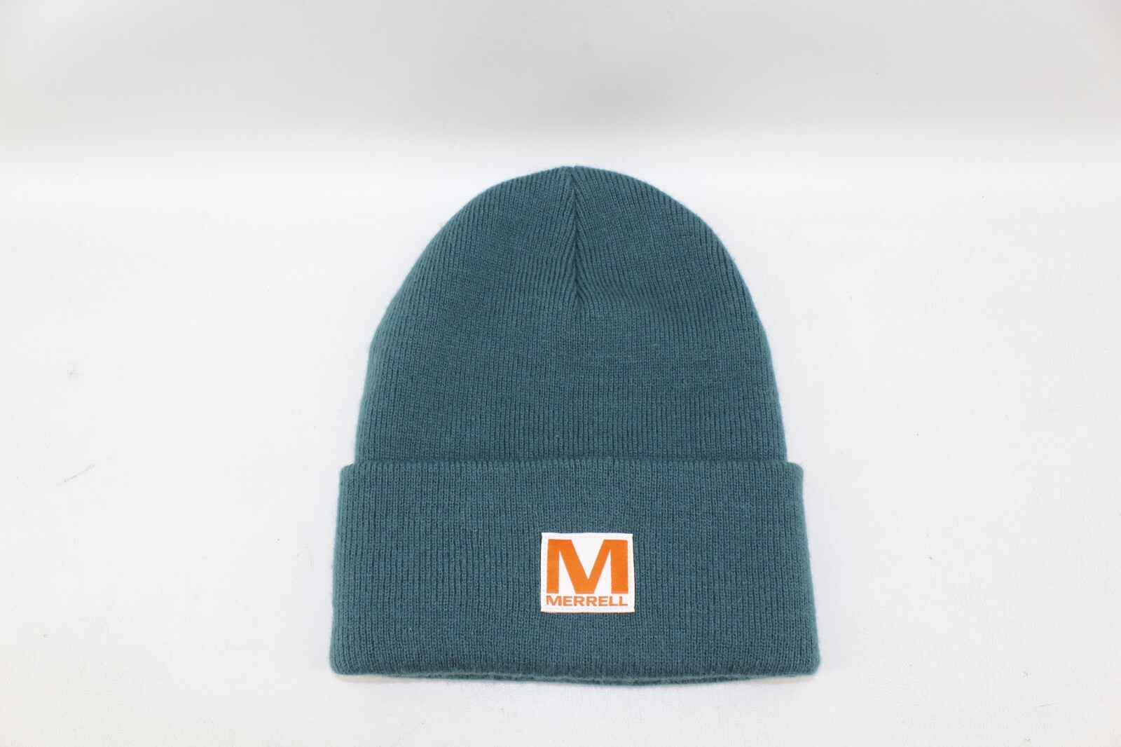 MERRELL Beanie Blue Green Emerald Unisex Knit Hat Ski Snowboard 100% Acrylic