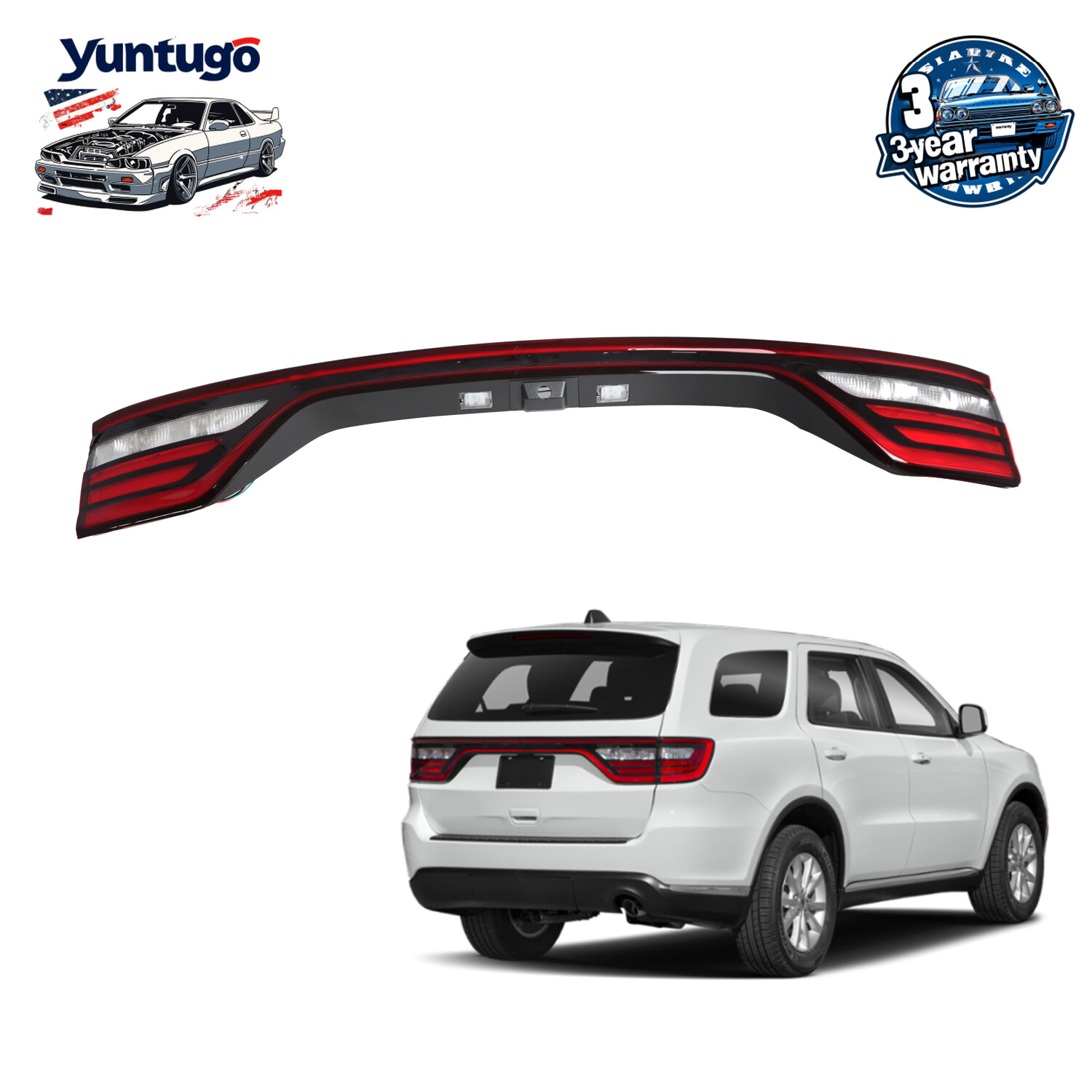 68453659AA Tail Light For Dodge Durango 2014-2022 Liftgate Lamp w/ Camera Hole